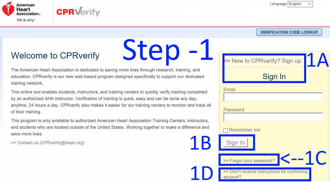 How to use CPRverify website - Signup