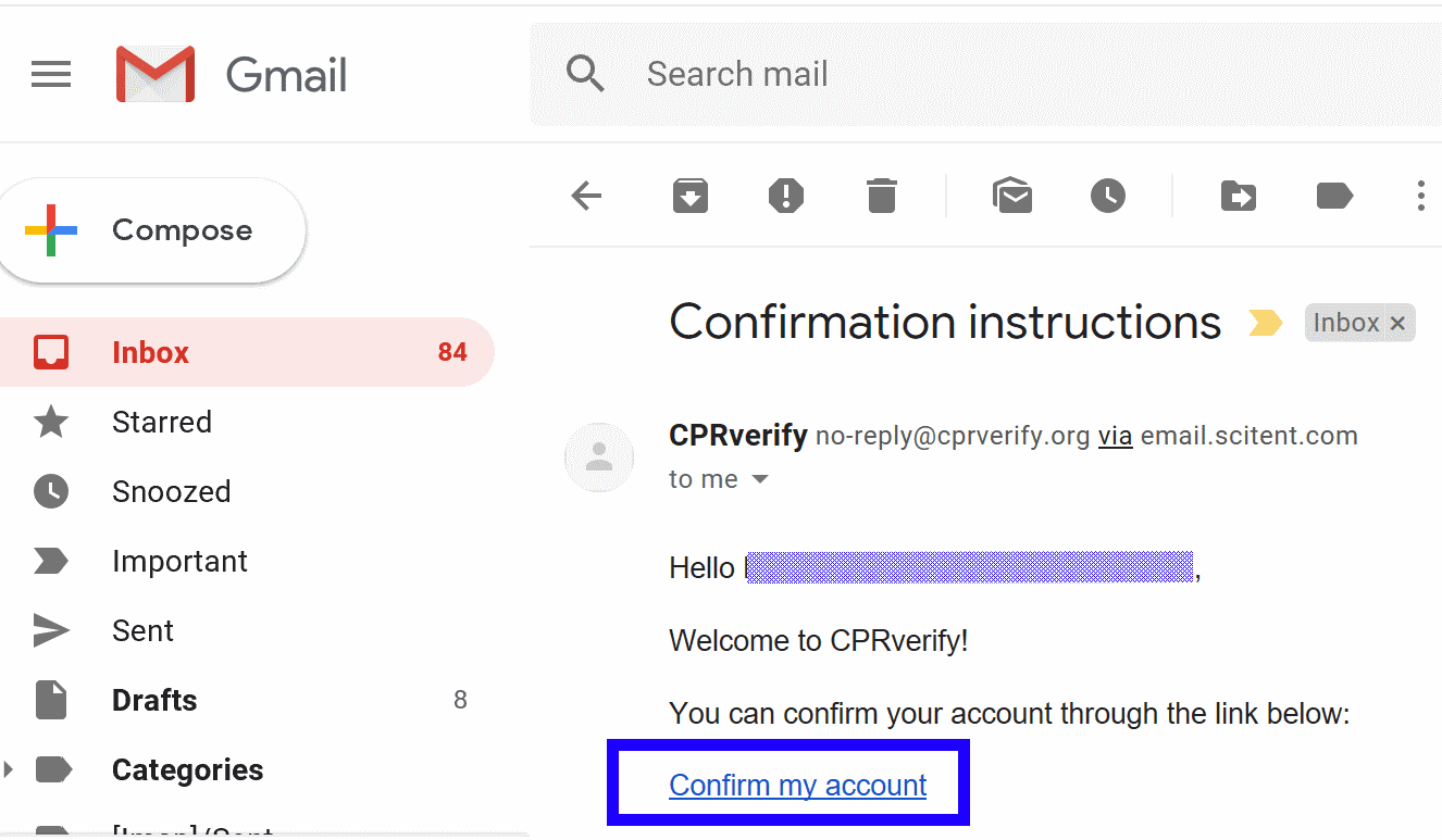 email confirmation